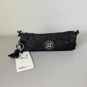 Kipling x Harry Potter Freedom Pencil Pouch Black Nylon with Monkey Charm NWT